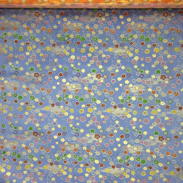 金襴生地 金襴の布 水色 九重織 24-2127-1水 kin水色6