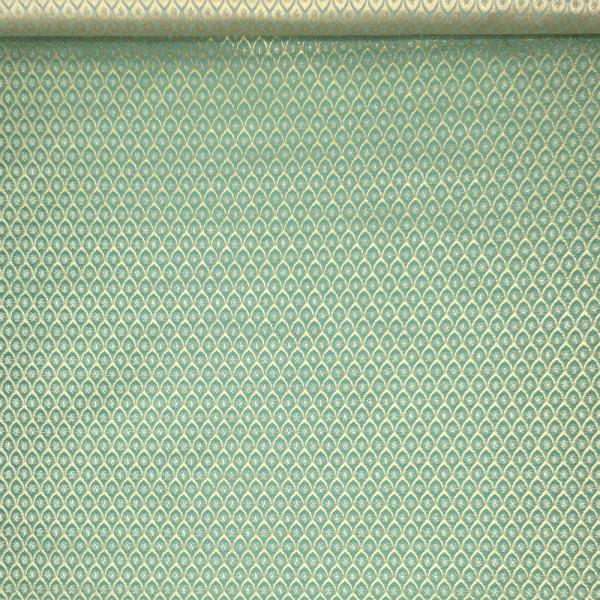 金襴生地 金襴の布 グリーン 緑地 干支用辰（鱗） kin緑5