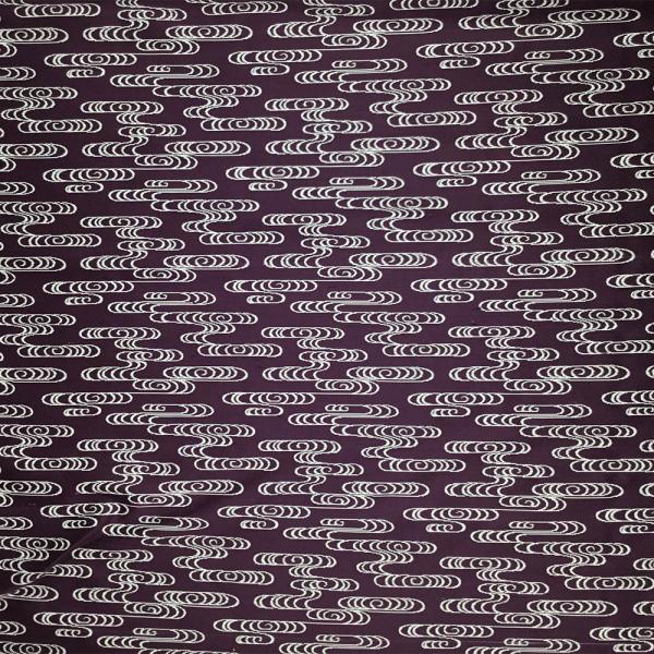 金襴生地 金襴の布 むらさき 紫地 波 kin紫4