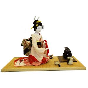 日本人形　尺二　座　娘　(ハリセン)　正絹ちりめん