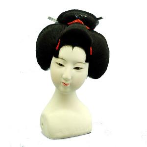 日本人形頭 顔 手芸品 部品 13号 古代 頭師熊倉聖祥 : 雛人形-五月人形