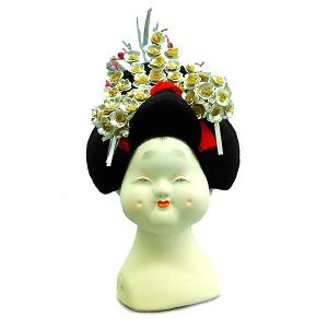 日本人形頭 顔 手芸品 部品 尺五 姫 頭師小宮映峯 : 雛人形-五月人形