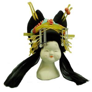 日本人形頭 顔 手芸品 部品 尺五 芸者 頭師小宮映峯 : 雛人形-五月人形