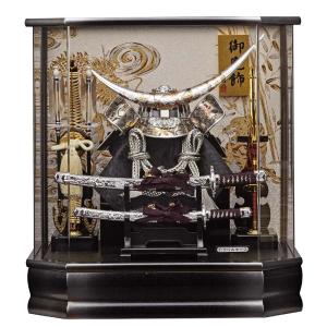 五月人形 兜飾り コンパクト 兜 ガラスケース飾り kabuto 富岳 165-712