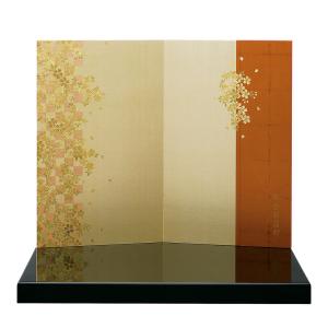 五月人形 5月人形 屏風 飾り台付き 15号 袋張屏風 市松桜 飾り台 18号