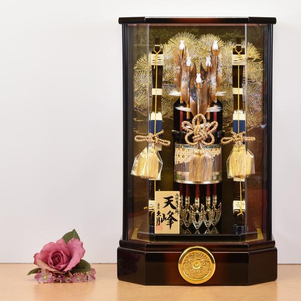 破魔弓 久月 破魔矢 初正月飾り コンパクト 天峰 13号 六角 アクリルケース 本籐 かっこいい ...