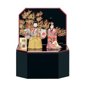 雛人形 コンパクト 木目込み 一秀 ひな人形 親王飾 桃山雛 17号 収納