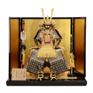 久月 五月人形 鎧飾り 10号 中村宗光作 正絹赤糸褄取縅 矧ぎ合わせ鉢