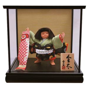 幸一光 五月人形 松崎人形 金太郎 武者人形 ケース飾り 五号 裸金太 剛