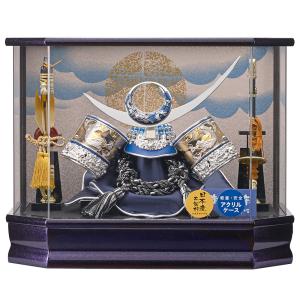 五月人形 兜飾り コンパクト 兜 ガラスケース飾り kabuto 富岳 165-712