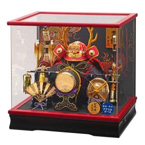 五月人形 兜飾り コンパクト 兜 ガラスケース飾り kabuto 富岳 165-712