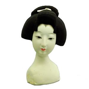芸者さん、日本人形 日本人形頭 顔 手芸品 部品 尺三(12号) 芸者 (普) : 鯉のぼり販売店