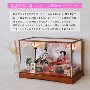 雛人形 コンパクト 親王飾り 選べる ガラスケ...の詳細画像3