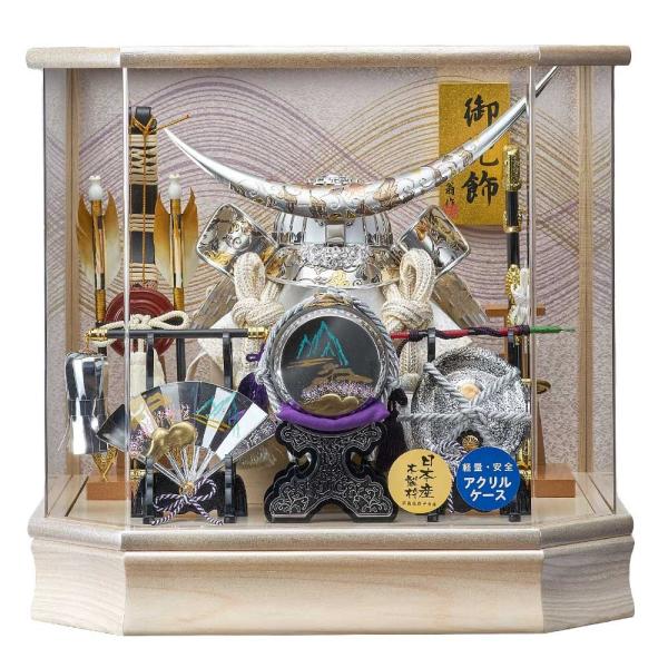 五月人形 コンパクト ケース入り 伊達 兜 5月人形 兜飾り ケース飾り 伊達政宗 六角 勇斗 21...