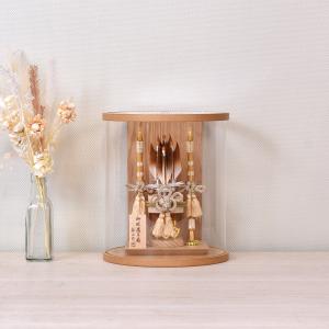 破魔弓 お祝い コンパクト 初正月飾 9号 禄 ケース飾り アクリルケース 茶 円形 おしゃれ モダン かっこいい 2025