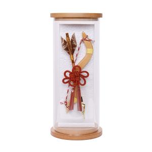 破魔弓 コンパクト おしゃれ お祝い 6号 蒼空 アクリル ケース飾り 木目 ナチュラル 丸型 かっこいい ミニ モダン 初正月 2026 1214-06-960