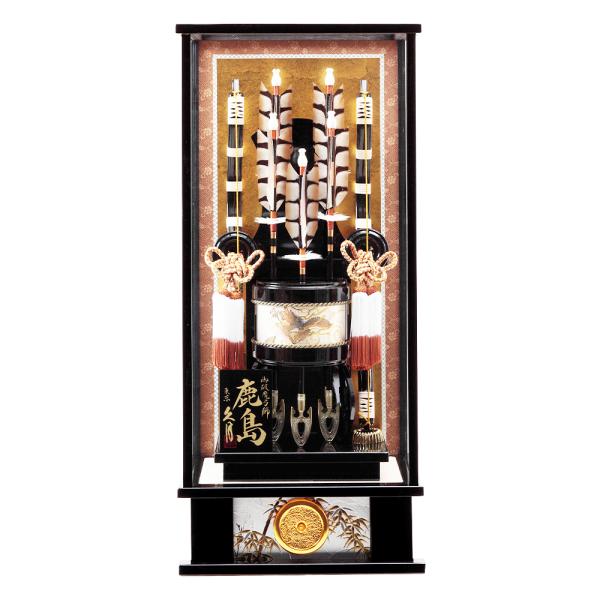 破魔弓 久月 コンパクト 破魔矢 初正月飾り 竜 鹿島 18号 ガラスケース ケース飾り 辰 ドラゴ...