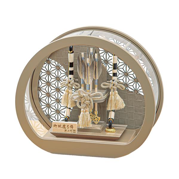 破魔弓 円型 コンパクト 丸 破魔矢 まる形 ベージュ くすみ色 初正月 かわいい おしゃれ ケース...