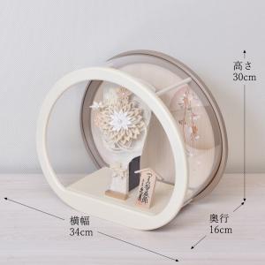 羽子板 久月 丸型 円形 つまみ細工 おしゃれ...の詳細画像2