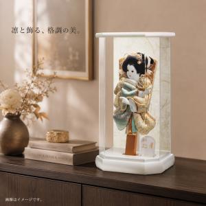羽子板 久月 コンパクト 白 ホワイト 可愛い おしゃれ 初正月 モダン ケース入り お祝い 羽子板飾り ケース飾り 9号 アイボリー塗 アクリルケース 79707071 2027
