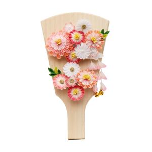 羽子板 単品 コンパクト かわいい おしゃれ 7号 (高さ約21cm) カンザシ付き 初正月飾り モダン ミニ 羽子板飾り つまみ細工 みう ピンク 2026