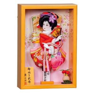 久月 羽子板 コンパクト ミニ 白お祝い 初正月 羽子板飾り ケース飾り