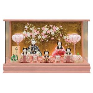 おひなさま　芥子親王柳官女　ケース入り 雛人形 ケース飾り 久月 衣裳着 ケース入り 五人揃 芥子親王 柳官女