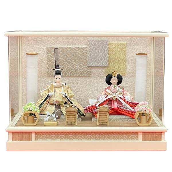 雛人形 ケース入り コンパクト ひな人形 ケース飾り おしゃれ モダン ミニ 可愛い 白 ベージュ ...