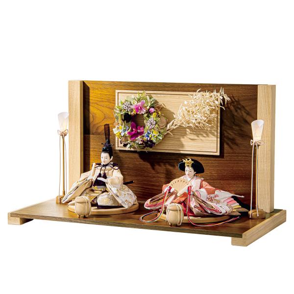 雛人形 コンパクト おしゃれ かわいい ひな人形 初節句 お雛様 ベージュ ミニ 花飾り お祝い 雛...