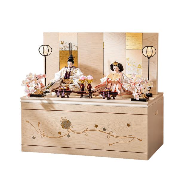 雛人形 収納飾り おしゃれ 白木 かわいい 白 ひな人形 初節句 お雛様 くすみ色 お祝い 雛祭り ...