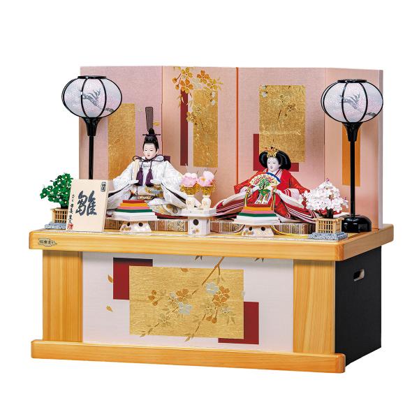 雛人形 収納飾り コンパクト 白 おしゃれ かわいい ひな人形 初節句 ひのき お雛様 檜 ミニ お...