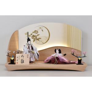 雛人形 立雛 ひな人形 親王飾り 初節句 平飾り ベージュ 立ち雛 金彩 白 ホワイト orijin  かわいい おしゃれ モダン 初節句 お雛様 おひな様