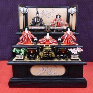 雛人形 3段飾り ひな人形 三段 ５人飾り コンパクト おしゃれ飾り