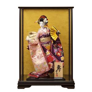 日本人形 10号尾山人形 オ1672G 友禅 ガラスケース付 :a4mori-s-1672g