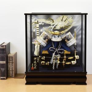 吉徳大光 五月人形 吉徳 兜ケース飾り 8号 黒絲縅 兜 ケース入り 黒塗