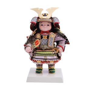 五月人形 コンパクト 伊達 収納飾り 着用 兜飾り 収納式 25号 伊達政宗