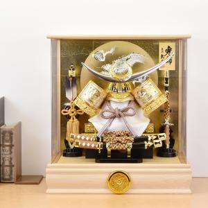 五月人形 兜飾り コンパクト 兜 ガラスケース飾り kabuto 富岳 165-712