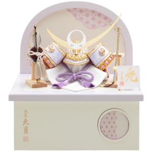 久月 五月人形 ケース飾り ケース入り 5月人形 コンパクト 兜飾り 金