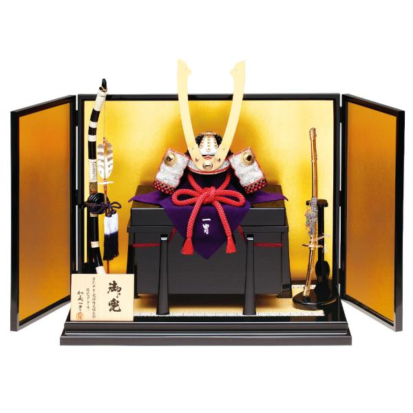五月人形 真多呂人形作 兜飾り 加藤一胄作 五分の三 極上沢瀉 兜飾りセット 3104