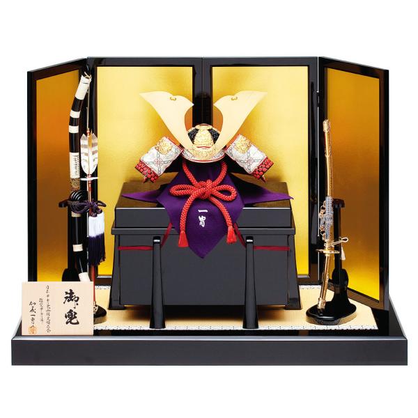 五月人形 真多呂人形作 兜飾り 加藤一胄作 二分の一極上 兜飾りセット 3106