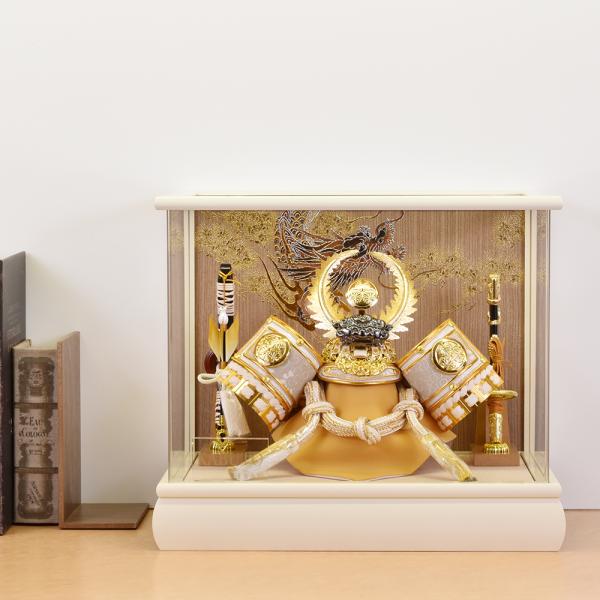 五月人形 コンパクト ケース入り 徳川家康 おしゃれ 兜飾り 8号 白金 徳川兜 おしゃれ 名将武将...