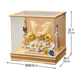 五月人形 兜飾り ケース飾り やまと 金桜柄入...の詳細画像1