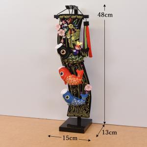 鯉のぼり 室内 こいのぼり 鯉飾り 黒 桜流星...の詳細画像1