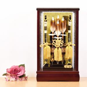 破魔弓 お祝い 破魔矢飾り コンパクト ミニサイズ 可愛い おしゃれ 木目 小さい 初正月 ケース飾り 8号 花梨 風雅 はまゆみ 1212-08-960 2026