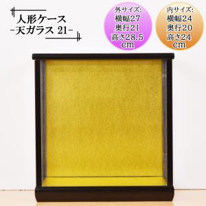 人形ケース ガラス人形ケース 幅 間口45奥行25高30cm(ガラス寸法）内