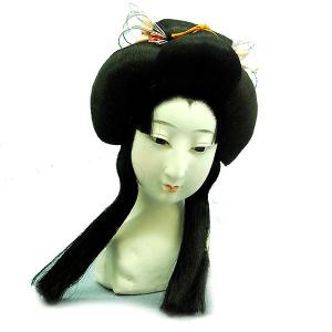 日本人形頭 顔 手芸品 部品 尺五 芸者 頭師小宮映峯 : 雛人形-五