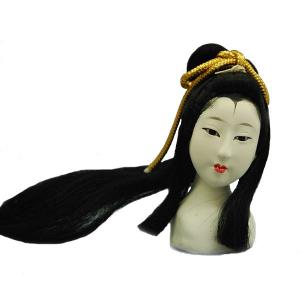 日本人形頭 顔 手芸品 部品 尺 割れ毛 十二単 : 雛人形-五月人形-販売