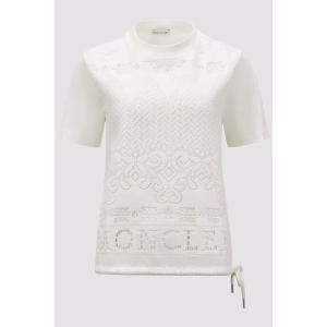 MONCLER モンクレール カットソー レディース COTTON LACE T-SHIRT 093-8C000-26-596MV 034 WHITE｜jiro-shop