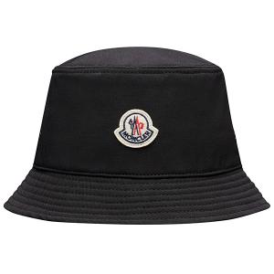 MONCLER モンクレール ハット  093-3B000-80-57843 Cotton Bucket Hat 999 Black｜jiro-shop