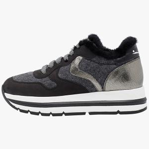 VOILE BLANCHE スニーカー レディース MARAN FUR 2015235-02 1A16 BLACK-GREY｜jiro-shop